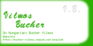 vilmos bucher business card